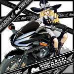  blonde_hair hat highres kirisame_marisa long_hair motor_vehicle motorcycle norihiko sitting solo touhou vehicle witch_hat 