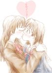  amasawa_yuuko dennou_coil glasses kiss long_hair multiple_girls ohira_makoto okonogi_yuuko school_uniform short_hair tears yuri 