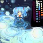  blue_hair highres kawashiro_nitori short_hair tasu tasu_tasuta touhou water 