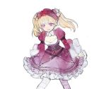  blonde_hair breasts donita dress gothic_lolita hair_ornament headdress ivy60530 juliet_sleeves lolita_fashion long_sleeves medium_breasts puffy_sleeves sketch twintails two_side_up unlight 