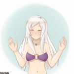  1girl alternate_hairstyle artist_name bikini bikini_top blush closed_eyes closed_mouth collar cute deviantart_username female_my_unit_(fire_emblem:_kakusei) fire_emblem fire_emblem:_kakusei fire_emblem_awakening fire_emblem_heroes hair_down intelligent_systems long_hair my_unit_(fire_emblem:_kakusei) navel nintendo o-ring_bikini o-ring_bikini_top purple_bikini purple_swimsuit reflet robin_(fire_emblem) robin_(fire_emblem)_(female) rukotaro solo super_smash_bros. swimsuit white_hair 