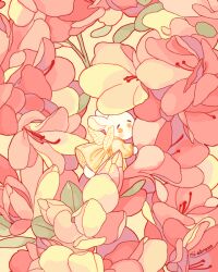  angel_wings animal bud clothed_animal commentary downscaled dress english_commentary flower flower_focus long_sleeves looking_at_viewer minimized no_humans original paid_reward_available pastel_colors pink_flower puffy_long_sleeves puffy_sleeves rabbit resized rii_abrego signature solid_circle_eyes white_rabbit_(animal) wide_shot wings yellow_dress yellow_eyes yellow_wings 