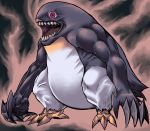  aura biceps bird claws hijikata-san_(m.m) m.m monster muscle original penguin red_eyes sharp_teeth teeth 