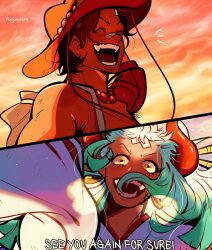 1boy 1girl huyandere long_hair one_piece portgas_d._ace portgas_d_ace short_hair yamato_(one_piece)
