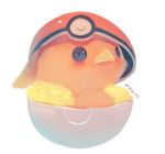  blush full_body gen_3_pokemon highres in_container manino_(mofuritaionaka) no_humans poke_ball pokemon pokemon_(creature) simple_background solo torchic white_background 