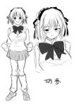  kuruno_kurumu monochrome rosario+vampire school_uniform sketch 