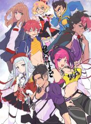  4boys 4girls asticassia_school_uniform black_hair blue_eyes braid breasts brother_and_sister brown_hair dress echika_y._franburnett freyja_wion gauma getter_robo getter_robo_arc green_eyes grey_eyes gridman_universe guel_jeturk gundam gundam_suisei_no_majo hair_between_eyes hair_ornament hat heart heart_hair_ornament jacket long_hair long_sleeves looking_at_viewer macross macross_delta mecha_pilot_suit minami_yume multicolored_hair multiple_boys multiple_girls nagare_takuma open_clothes open_mouth orange_hair pink_hair pleated_skirt ponytail red_hair scar scar_on_face school_uniform shirt short_hair siblings skirt smile soumamigiri ssss.dynazenon super_robot_wars super_robot_wars_y tsukinowa_cross tsukinowa_forte two-tone_hair very_long_hair violet_eyes white_hair white_shirt yellow_eyes 