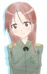  long_hair military military_uniform minna-dietlinde_wilcke pink_eyes pink_hair smile solo strike_witches uniform 