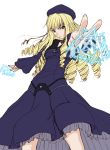  blonde_hair drill_hair green_eyes hat long_hair magic magic_circle misnon_the_great pentagram rental_magica 