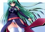  cc code_geass detached_sleeves green_hair long_hair takeponi thigh-highs thighhighs yellow_eyes 