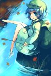  blue_hair hanokage hat kawashiro_nitori short_hair touhou water 