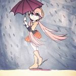  cute dangan_ronpa_:_re_-_birth marin_mizuta rain smile solo umbrella 