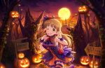  blush dress green_eyes halloween idolmaster_cinderella_girls_starlight_stage long_hair makihara_shiho orange_hair smile wink 