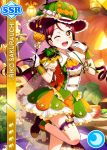  blush brown_eyes character_name dress halloween long_hair love_live!_school_idol_festival love_live!_sunshine!! purple_hair sakurauchi_riko smile 