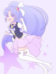  1girl boots cure_fortune happinesscharge_precure! long_hair precure purple_hair thigh-highs thigh_boots user_npdr8542 violet_eyes 