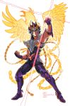  armor blue_hair cotaelow phoenix_ikki posing saint_seiya 