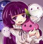  artist_request bangs blush cookie_run crying crying_with_eyes_open deviantart dress long_hair onion_cookie purple_hair stuffed_toy tears violet_eyes 