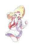  1girl blonde_hair green_eyes highres lillie_(pokemon) pokemon pokemon_(game) pokemon_sm ponytail skirt 