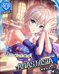  anastasia_(idolmaster) blue_eyes blush character_name dress grey_hair idolmaster idolmaster_cinderella_girls short_hair smile stars 