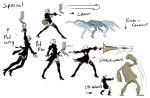  1boy 1tori 2others boots brown_legwear concept_art dodging dragoon_lance_(nier) drone emmanuel_edeko firing high_heel_boots high_heels lance medium_biped_(nier) multiple_others nier_(series) nier_automata nintendo platinum_games_inc. pod_(nier_automata) polearm sora_(company) square_enix super_smash_bros. thigh-highs thigh_boots thighhighs_under_boots weapon yorha_no._2_type_b yorha_no._9_type_s 