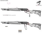  bullet gun handgun highres hniu military no_humans original science_fiction scope weapon 