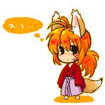  animal_ears chibi fox_ears himura_kenshin rurouni_kenshin tail 