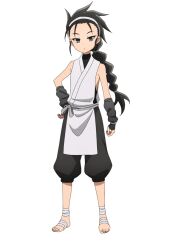  1girl anime_coloring bandaged_leg bandages barefoot black_hair black_pants braid braided_ponytail breasts closed_mouth fingerless_gloves flat_chest full_body gloves grey_eyes grey_sash hand_on_own_hip headband japanese_clothes kimono kunoichi_tsubaki_no_mune_no_uchi long_hair looking_at_viewer ninja official_art okuda_yousuke pants shion_(kunoichi_tsubaki_no_mune_no_uchi) simple_background single_braid sleeveless sleeveless_kimono solo spiky_hair standing tachi-e transparent_background tsurime very_long_hair white_headband white_kimono 