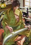  date_masamune eyepatch highres japanese_clothes katana male sengoku_basara sword weapon 