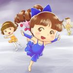  brown_hair chibi_maruko-chan ice_skating ponytail tagme 