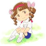  brown_hair buruma chibi_maruko-chan sitting tagme 