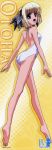  blonde_hair feet green_eyes h2o_footprints_in_the_sand long_image one-piece_swimsuit otoha short_hair stick_poster swimsuit tall_image 