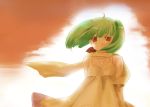  blush green_hair macross macross_frontier megi_(artist) ranka_lee red_eyes short_hair sky wind yumegi_atsuki 