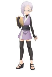  1girl anime_coloring black_shirt black_thighhighs blush breasts closed_mouth full_body glasses hand_up holding holding_notebook holding_pen japanese_clothes kimono kunoichi_tsubaki_no_mune_no_uchi long_hair long_sleeves looking_at_viewer low_ponytail ninja notebook obi official_art okuda_yousuke parted_bangs pen ponytail purple_kimono sash semi-rimless_eyewear shirt short_kimono simple_background sleeveless sleeveless_kimono small_breasts solo standing sumire_(kunoichi_tsubaki_no_mune_no_uchi) tachi-e thigh-highs transparent_background tsurime turtleneck turtleneck_shirt under-rim_eyewear v-shaped_eyebrows wedge_heels white-framed_eyewear 