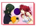  bad_haro closed_eyes dearbluexx gundam gundam_00 haro midriff nena_trinity red_hair redhead smile 