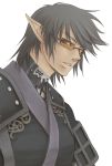  black_hair elf elvaan final_fantasy final_fantasy_xi male ninja pointy_ears solo sunglasses uniform 
