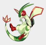  backpack bag clothed_pokemon flygon flying full_body gen_3_pokemon newo_(shinra-p) no_humans pokemon pokemon_(creature) red_footwear shoe_soles shoes sneakers solo 
