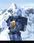  backpack bag death_stranding fate/grand_order fate_(series) jack_the_ripper_(fate/apocrypha) mountain mountainous_horizon odradek overalls rope 