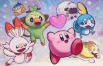  bandana bandana_waddle_dee blue_eyes blush_stickers commentary_request crossover fangs gen_8_pokemon grookey heart highres kirby kirby:_star_allies kirby_(series) monkey no_humans open_mouth pokemon pokemon_(creature) pokemon_(game) pokemon_swsh rabbit red_eyes scorbunny sheep smile sobble star suyasuyabizoy tail tongue tongue_out welsh_corgi wooloo yamper yellow_eyes 