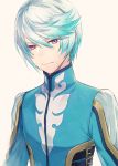  1girl bangs blue_hair closed_mouth gradient_hair isa_(peien516) looking_at_viewer male_focus mikleo_(tales) multicolored_hair silver_hair simple_background smile solo swept_bangs tales_of_(series) tales_of_zestiria upper_body violet_eyes white_background 