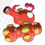  cannon checkered checkered_background gen_2_pokemon gigantamax ground_vehicle military military_vehicle motor_vehicle no_humans octillery pokemon pokemon_(creature) pokemon_(game) pokemon_swsh sido_(slipknot) tank tentacles what_if 