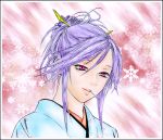  japanese_clothes kimono lollipop purple_eyes purple_hair rosario+vampire shirayuki_tsurara snowflake snowflakes violet_eyes 
