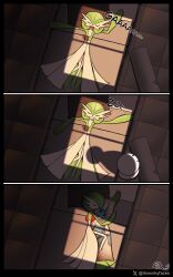  1boy absurdres artist_name bed bob_cut closed_eyes dakimakura_(object) dress faceless faceless_male gardevoir green_hair highres lying official_art_inset on_back on_bed pillow pokemon pokemon_(creature) signature sleeping vaporeon white_dress winkyfaces 