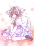  animal_ears bone dog_ears dog_tail izayoi_sakuya kasuga_sunao kemonomimi_mode kneeling tail touhou 