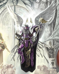  absurdres adeptus_astartes alternate_universe eyes_of_horus_(warhammer_40k) fulgrim gate highres kim_chan light_persona living_saint luna_wolves primarch thousand_sons warhammer_40k 