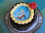  ? billiards blue_hair bow cake chibi cirno flower food hair_bow photo plate touhou ⑨ 