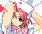  bandaid bunny_ears nakahara_komugi nurse nurse_witch_komugi-chan pink_eyes pink_hair rabbit_ears sketch watanabe_akio 