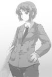  asakura_ryouko genderswap monochrome school_uniform suzumiya_haruhi_no_yuuutsu tokyo 
