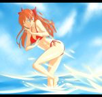  bikini hachimitsuboi neon_genesis_evangelion ocean side-tie_bikini souryuu_asuka_langley swimsuit water 