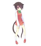  animated animated_gif cat_ears cat_tail chen ear_wiggle gif harano lowres multiple_tails no_hat no_headwear simple_background tail tails touhou 