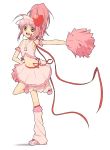  amulet_heart cheerleader heart hinamori_amu loose_socks magical_girl natsuki_heru navel pink_hair shugo_chara! skirt socks solo visor visor_cap yellow_eyes 